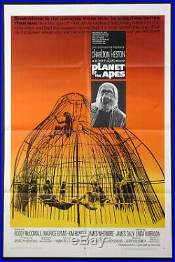 Planet Of The Apes Charlton Heston Science Fiction 1968 1-sheet Unused