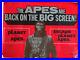 Planet Of The Apes Double Bill 1972 Original Uk Quad Cinema Poster 30 X 40'