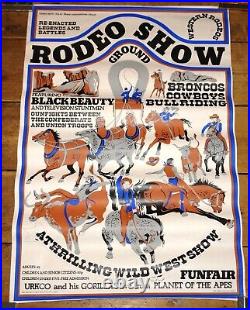 Planet Of The Apes Original Rodeo Show Ground Promo Advertising Poster 1975