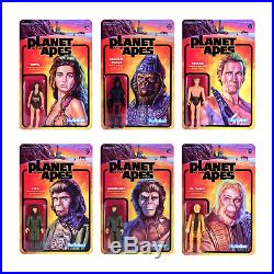 Planet Of The Apes Planet Der Affen 6 Figuren ReAction 3 3/4 Inch Figur Super7
