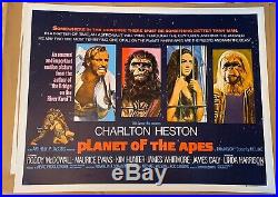 Planet Of The Apes UK Quad LINEN BACKED (1968) Original Film Poster