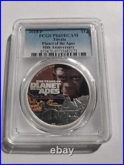 Planet of Apes Silver 1 oz PR69DCAM $1 Coin original Packaging +C. O. A.'s 2 Coins