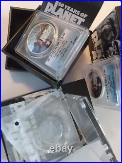 Planet of Apes Silver 1 oz PR69DCAM $1 Coin original Packaging +C. O. A.'s 2 Coins