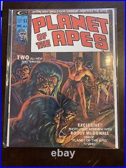 Planet of The Apes, Marvel Magazine, 1974, Curtis Comics, #1-13, #15, VF