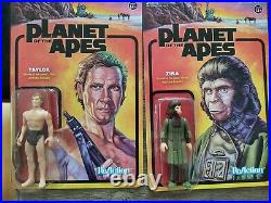Planet of The Apes Reaction 3.75 action figure set of 11 Super 7 Wave 1 & 2