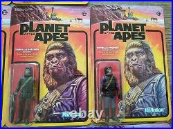 Planet of The Apes Reaction 3.75 action figure set of 11 Super 7 Wave 1 & 2