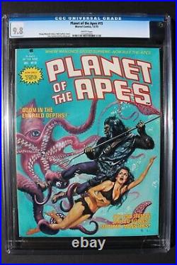 Planet of the Apes 15 Adapt ESCAPE Movie 1975 Marvel Magazine Chronicles CGC 9.8