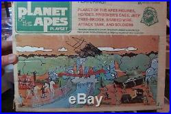 Planet of the Apes 1968 Playset Multiple Toymaker box tv show incomplete RARE
