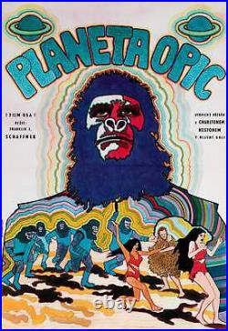 Planet of the Apes 1970 Czech A3 Film Poster, Vratislav Hlavaty