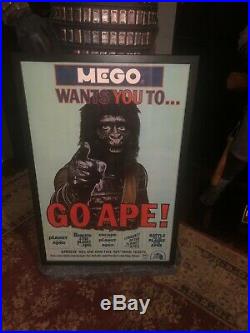 Planet of the Apes 1974 MEGO Professionally Framed Movie Poster 27 x 41 RARE