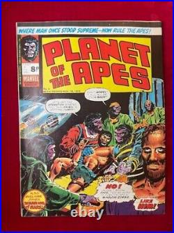 Planet of the Apes #1-#87 UK 1974 VFINE #1 VF POSTER ATTACHED (Missing #3, #32)