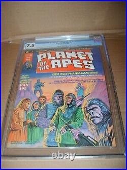 Planet of the Apes #1 Marvel Comic Magazine 1974. CGC 7.5 Very Fine