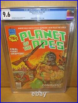 Planet of the Apes 21 CGC 9.6 W 1976 Norem Headlights C. Marvel Magazine Comic