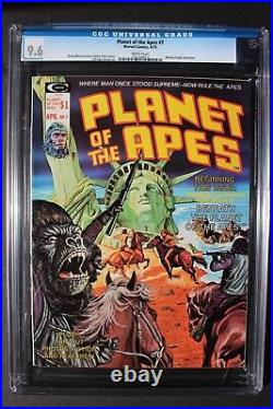 Planet of the Apes #7 Adapt BENEATH Movie 1975 Marvel Magazine TV Photos CGC 9.6