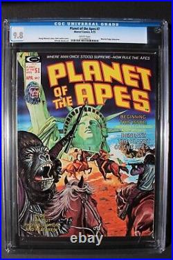 Planet of the Apes #7 Adapt BENEATH Movie 1975 Marvel Magazine TV Photos CGC 9.8