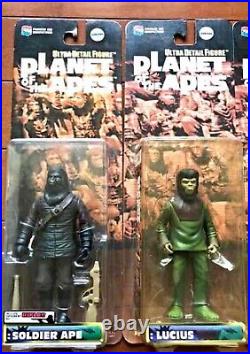 Planet of the Apes Action Figure Set of 4 Soldier, General, Zira, Lucius G6701