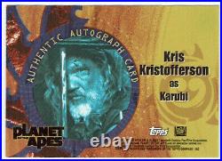 Planet of the Apes Auto Autograph Card Topps 2001 Kris Kristofferson as Karubi