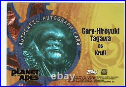 Planet of the Apes Autograph Card Topps 2001 Cary-Hiroyuki Tagawa as Krull