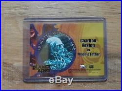 Planet of the Apes Charleton Heston as Thade's Autograph Card Topps 2001 Auto