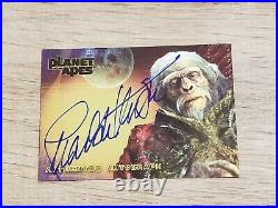Planet of the Apes Charlton Heston as Thade's Autograph Card Topps 2001 Auto