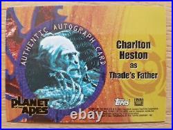 Planet of the Apes Charlton Heston as Thade's Pa Autograph Card Topps 2001 Auto