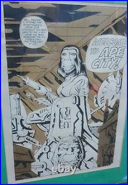 Planet of the Apes Comic Book Welcome to Ape City Original Artwork Inking 1/1