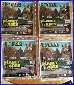 Planet of the Apes Diamond Select, Complete 4 Figure Set, 2008 MOC Mego Re-issue
