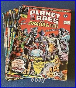 Planet of the Apes & Dracula Lives Marvel UK. #1-30 & 54-123. 99 Issues Total
