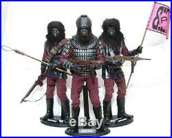 Planet of the Apes Hot Toys 16 Figure Set Ursus + Captain + Soldier Near Mint