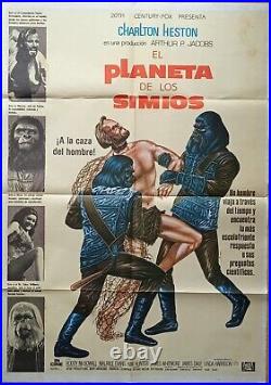 Planet of the Apes ORIGINAL Spain'84 POSTER Charlton Heston sci-fi unique art