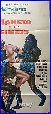 Planet of the Apes ORIGINAL Spain'84 POSTER Charlton Heston sci-fi unique art