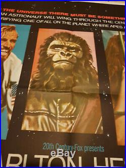 Planet of the Apes Original Near Mint 1968 UK Quad Poster Charlton Heston