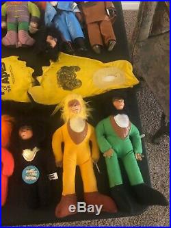 Planet of the Apes Vintage 1974 -14 Plush Ape Dolls and 1 pair of Ape Feet