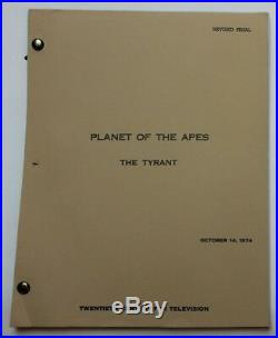 Planet of the Apes / Walter Black, 1974 TV Script The Tyrant Roddy McDowall