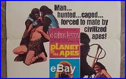 Planet of the Apes Window Card 14 x 22 1968 Movie Charlton Heston Roddy McDowall