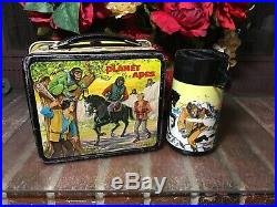 Planet of the Apes lunchbox with thermos Vintage 1974 NICE