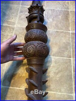 RARE Tim Burton Movie Prop Planet Of The Apes Army Finial Chimney + Tent Fabric