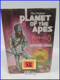 RARE Vintage 1974 Mix N Mold PLANET OF THE APES Casting Set GENERAL URKO Sealed