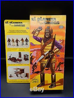 RARE vintage Cipsa Planet of the Apes GENERAL URKO action figure Mego Mexico MIB