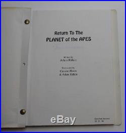 Return to the Planet of the Apes 1988 Unproduced Movie Script by Adam Rifkin
