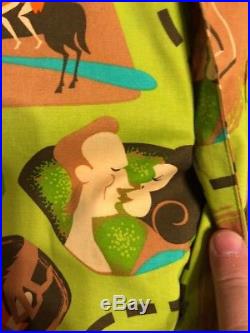 SHAG Josh Agle Planet of the Apes or Chimpanzee Aloha Tiki Shirt New XL