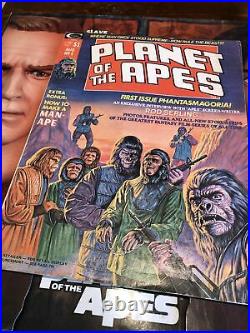 Sideshow Planet of the Apes Slave Taylor & Nova 12 Figure + 1974 Magazine #1
