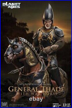 Star Ace Planet Of The Apes Deluxe General Thade withWar Horse Soft Vinyl Statue