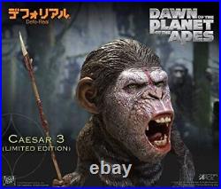 Star Ace Toys DefoReal Planet of the Apes Caesar 3 Warrior Face PVC Figure