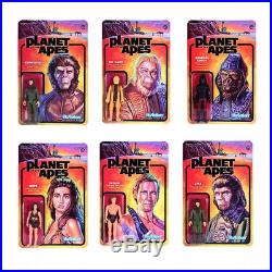 Super7 Planet Of The Apes 3.75 ReAction Figures 6 Characters