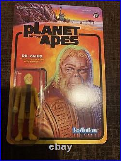 Super7 ReAction X4 Moc Planet Of The Apes Figures Taylor, Zira, Dr Zaius, Gene