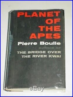 Super Rare Tru 1st! PLANET OF THE APES by Pierre Boulle(HC)VG-F+ Signed & Min