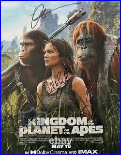 THE KINGDOM OF THE PLANET OF THE APES Cast Signed 11x14 Photo OnlineCOA AFTAL