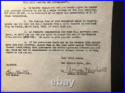 The Planet Of The Apes Kim Hunter Signed Orig. 1948 Letter/marlon Brando