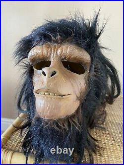 Ultra Rare Stunning Planet Of The Apes Latex Adults Cosplay Chimp Mask 1970
